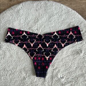 Victoria's Secret Deer Print No Show Thong Panty M